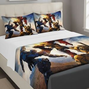 20. Bumblebee Transformers Themed Bedding Set (84x60in)